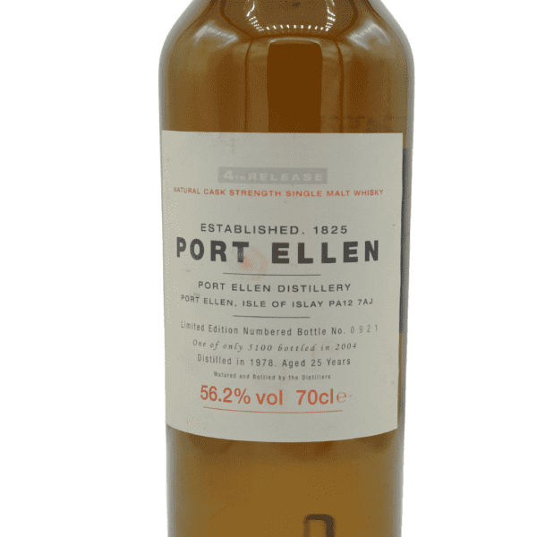 Port Ellen 1978 4th Release 25 Year Old Label Close Up