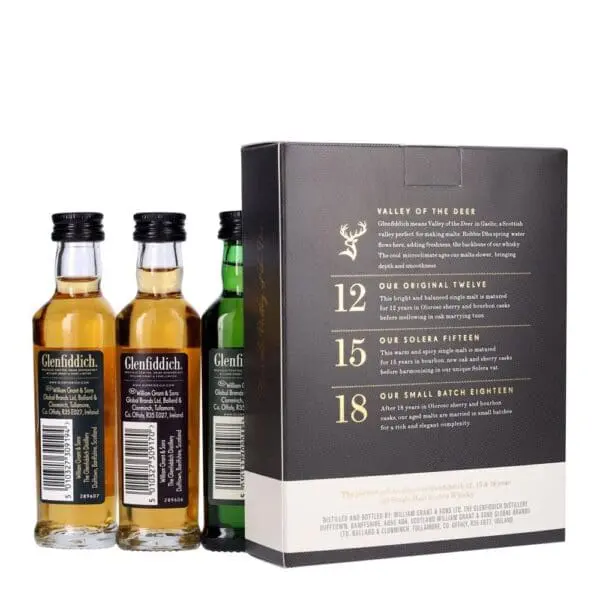 Glenfiddich 12, 15 & 18 Year Old - 5cl Miniature Pack