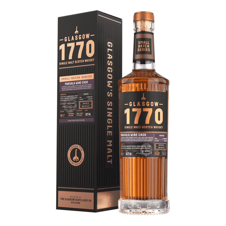 Glasgow 1770 Marsala Cask Batch 1 Bottle and Box