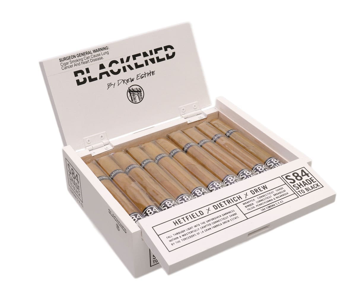 Drew Estate Blackened S84 Shade to Black Corona Box of 20
